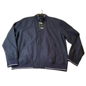 Perry Ellis Lightweight Harrington Zip Jacket Size eXTRA Large blue XL NEW